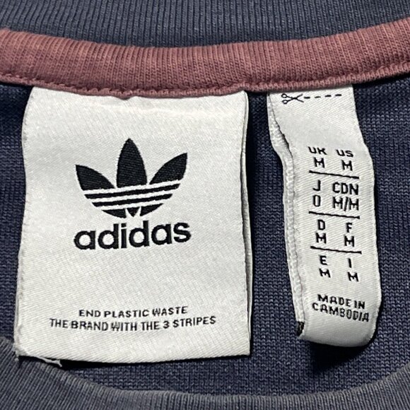 Adidas Originals M Trefoil Bold Club Spliced Tricolor Tee Blue Green Red Shirt - Picture 3 of 13